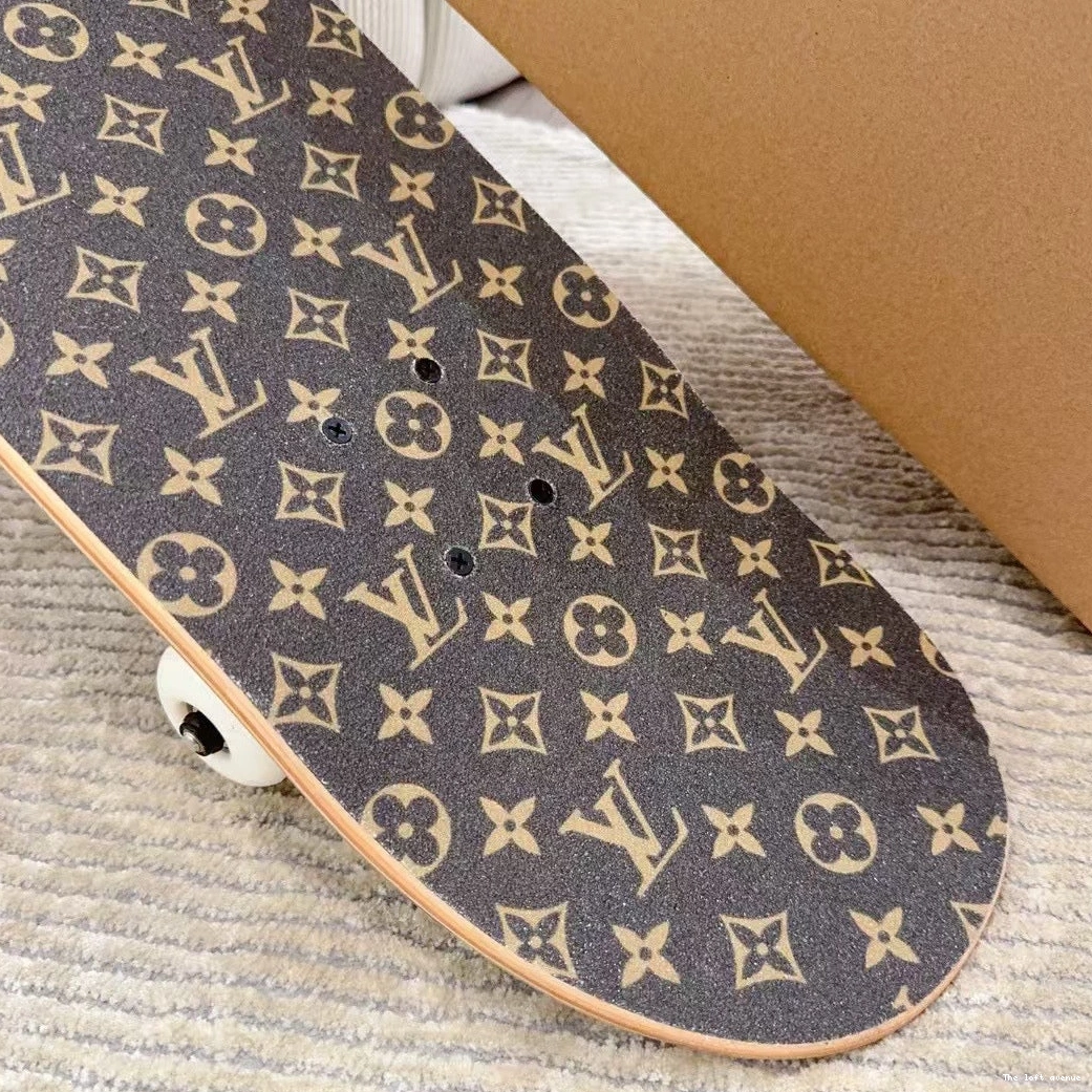 CUSTOM BROWN SKATEBOARD LV MONOGRAM 0813